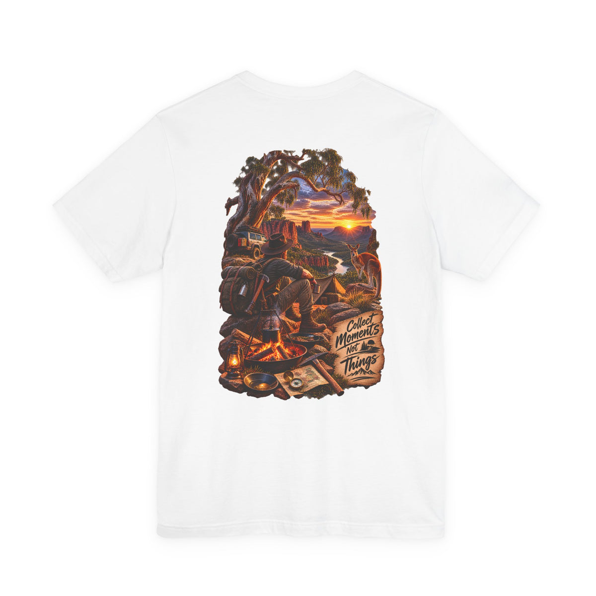 Adventure Campfire Tee — "Collect Memories Not Things" Graphic T-Shirt