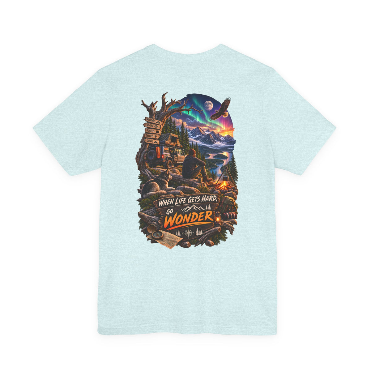 Adventure Tee — "When Life Gets Hard, Go Wonder" Graphic T‑Shirt