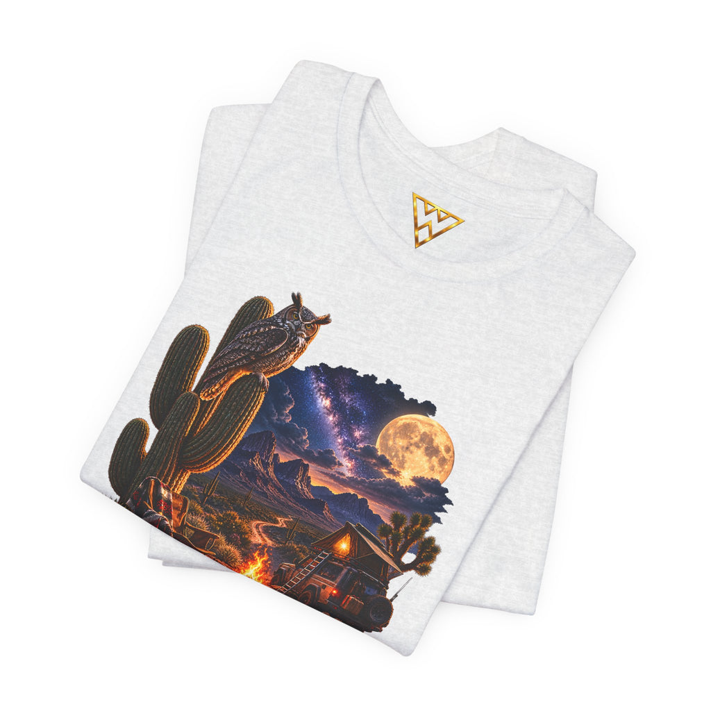 Campfire Desert Graphic Tee — "Seek What Sets Your Soul Alive"