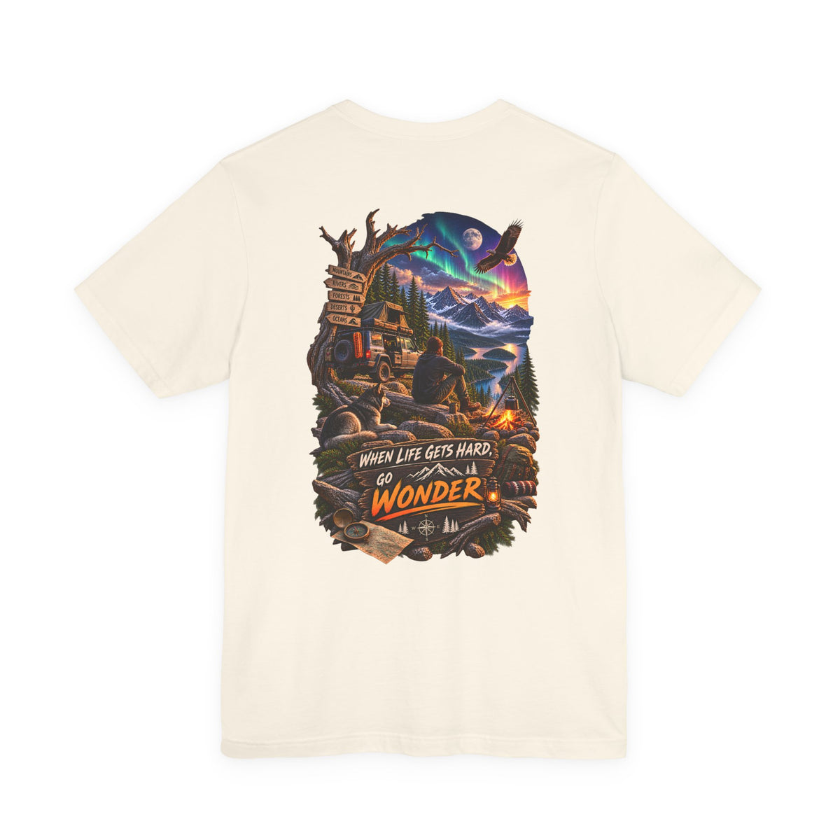 Adventure Tee — "When Life Gets Hard, Go Wonder" Graphic T‑Shirt