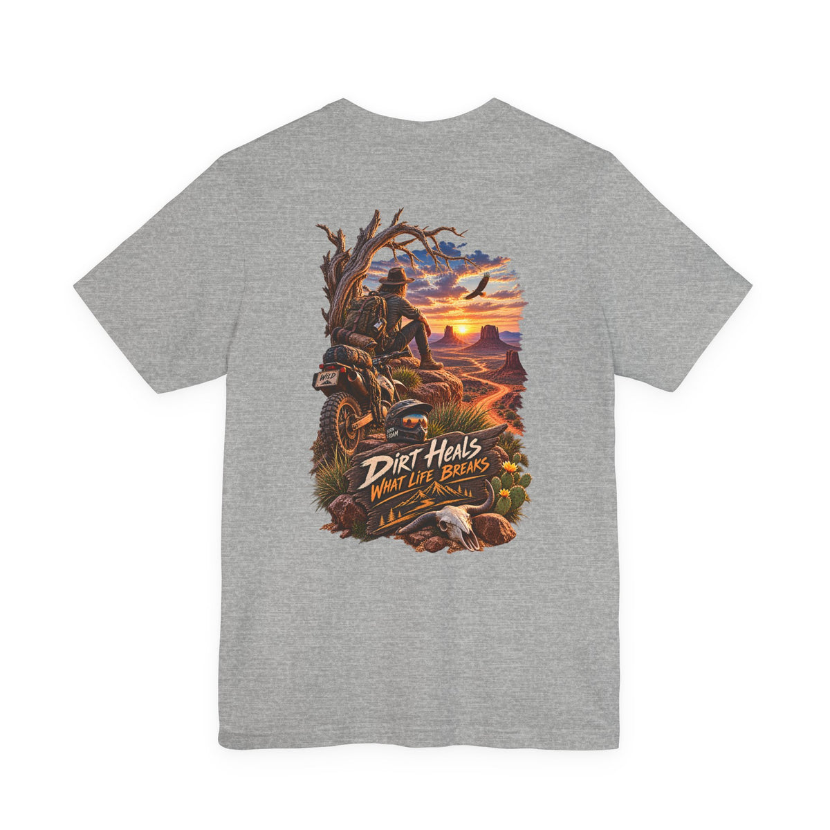Dirt Heals Motorbike Sunset T‑Shirt