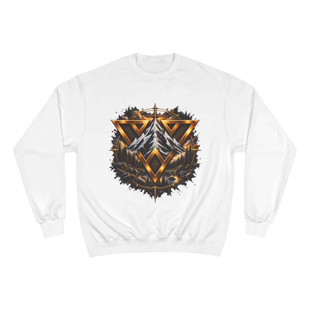 Adventure Champion Sweatshirt — 'Lost Often, Found Always' Mountain Graphic Crewneck