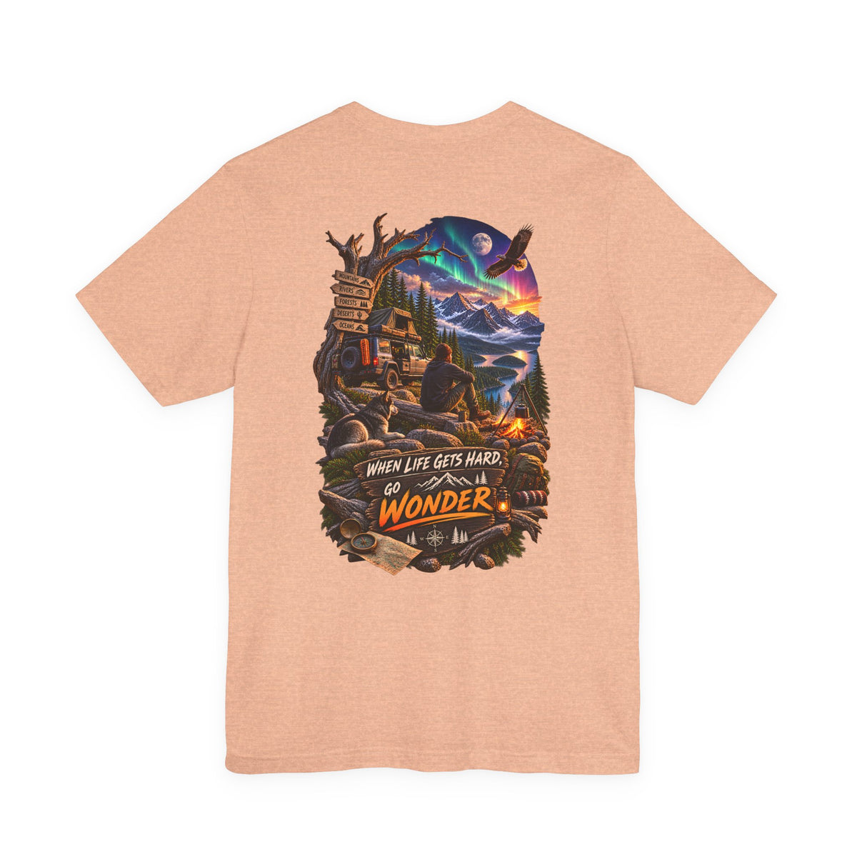 Adventure Tee — "When Life Gets Hard, Go Wonder" Graphic T‑Shirt