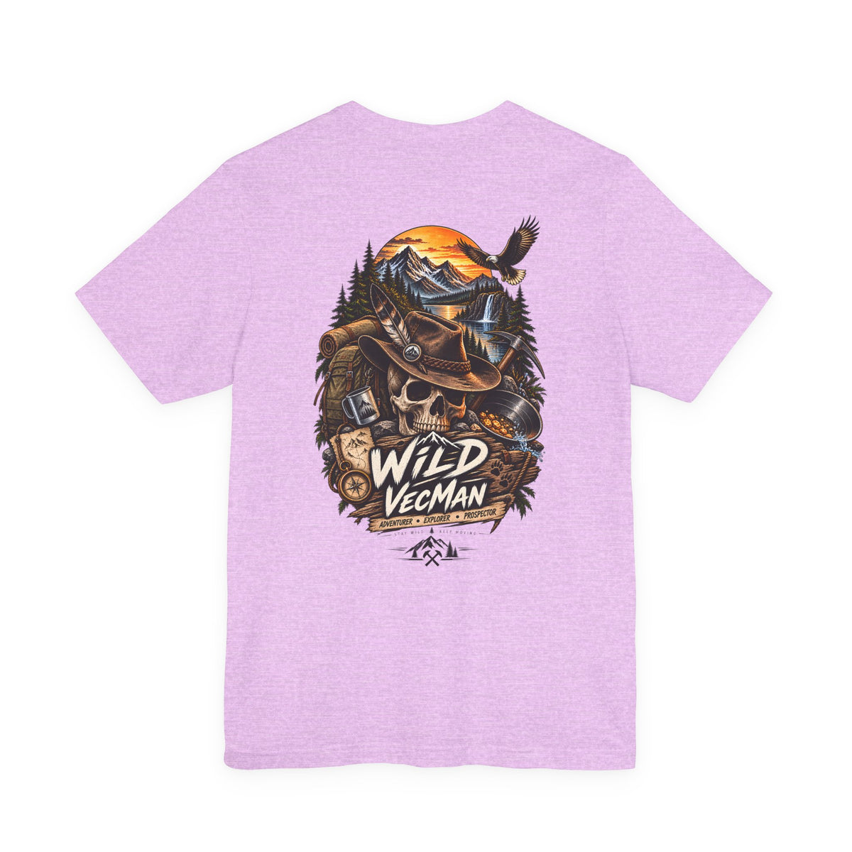 Wild VecMan Adventure T-Shirt — Outdoorsy Mountain Wildlife Graphic Tee