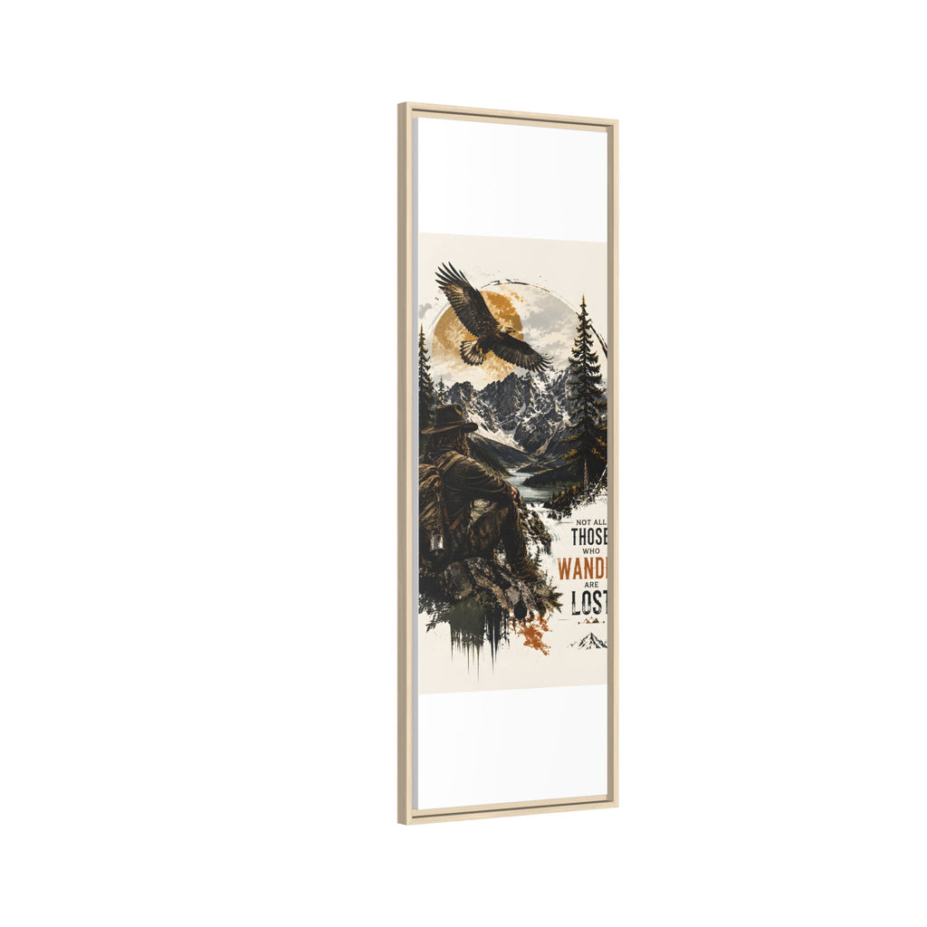Wander Not Lost Eagle Mountain Canvas Print — Framed Matte Wall Art
