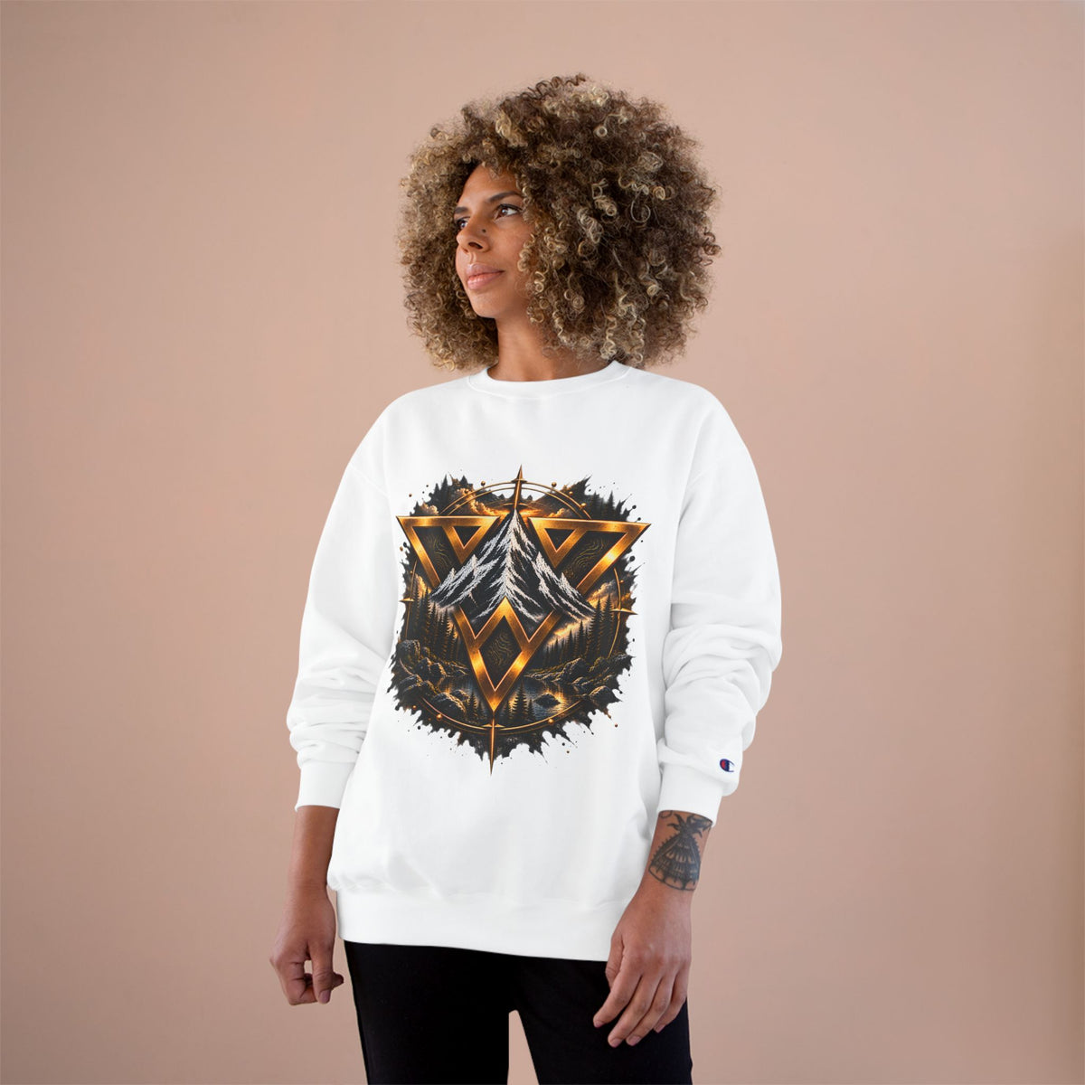 Adventure Champion Sweatshirt — 'Lost Often, Found Always' Mountain Graphic Crewneck