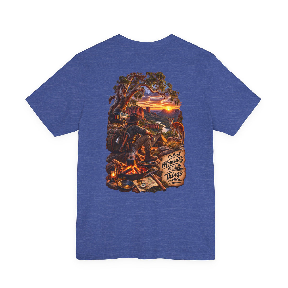Adventure Campfire Tee — "Collect Memories Not Things" Graphic T-Shirt