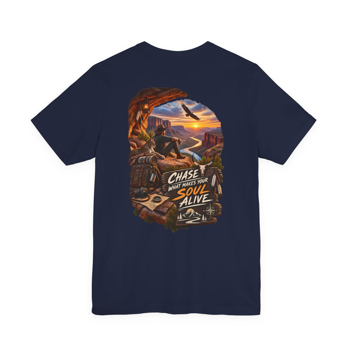 Adventure T-Shirt — "Chase What Makes Your Soul Alive" Graphic Tee