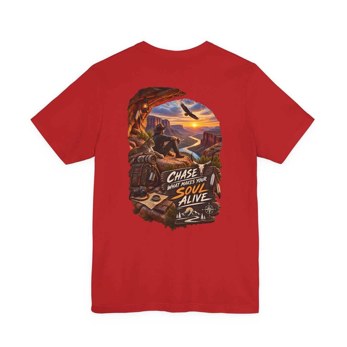 Adventure T-Shirt — "Chase What Makes Your Soul Alive" Graphic Tee