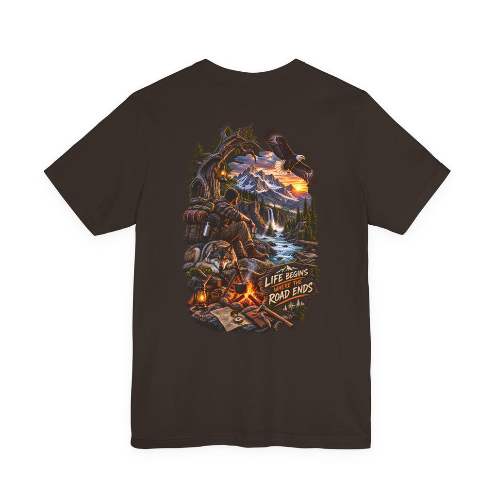 T-shirt graphique Life Begins Where the Road Ends