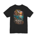Go Deeper Dolphin Beach Tee — Nautical Sunset Ocean Graphic T‑Shirt